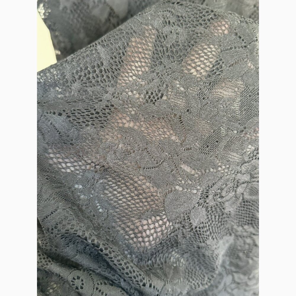 Natori Womens Medium Black Lace Romantic Whimsigoth Slip Midi Dress Feminine - Picture 7 of 12